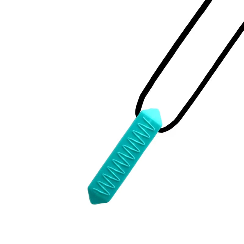 Silicone Chew Necklace Durable Teething Pendant for Kids & Adults Soothes Gums & Promotes Orals Development Present Gift