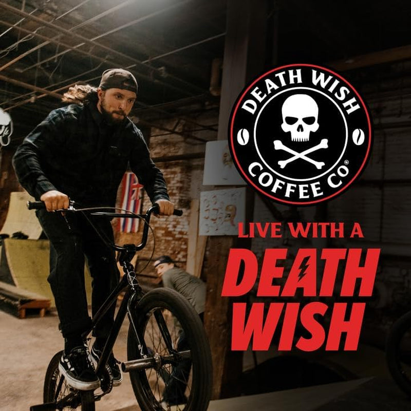 Death Wish Coffee the World'S Strongest Ground Coffee Beans Fair Trade and Organic 16 Ounce Bag