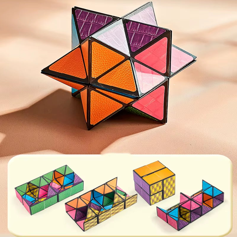 Shape Shifting Box Geometric Changeable Magnetic Magic Cube 3D Decompression Hand Flip Puzzle Kids Reliever Fidget Toy