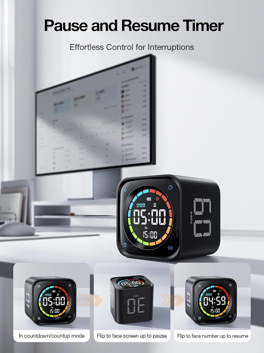 Timer TK3 Series CLOCK, TIMER, Countdown, time blindness eliminator