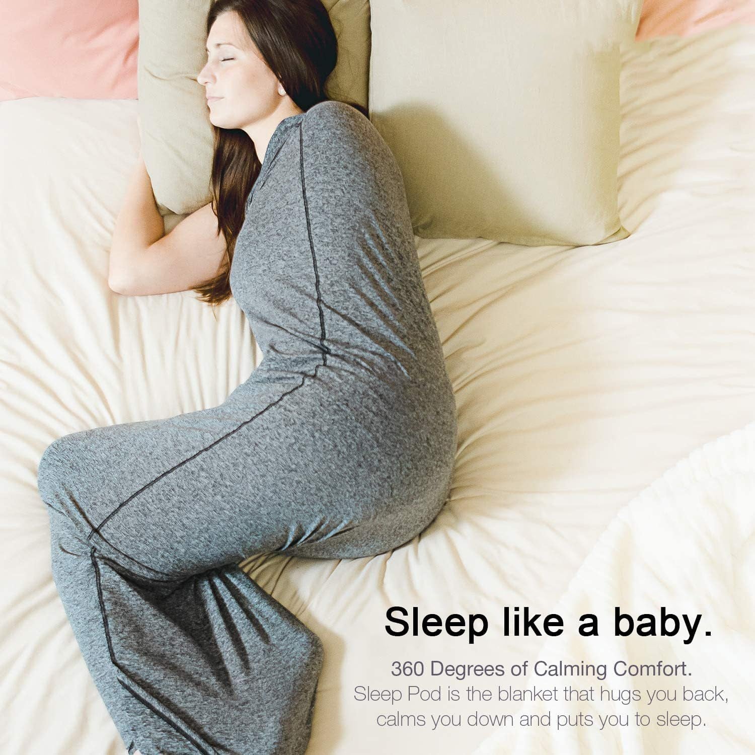 Compression Sleep Sack, Ultra-Light Wearable Blanket for Enhanced Comfort, Stress & Anxiety Relief, Lightweight Gravity Blanket for Adults (Medium)