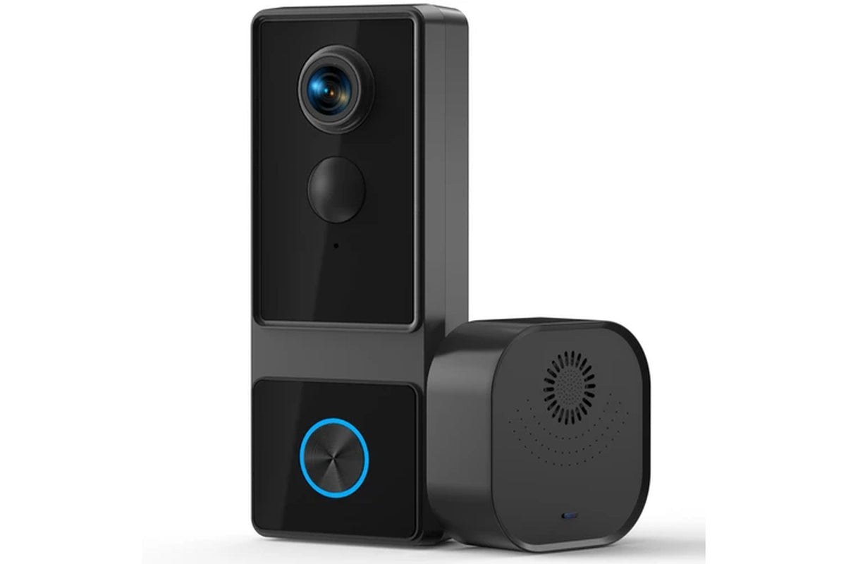 Smart Video Doorbell, 1080P HD Wireless Doorbell Camera, Black