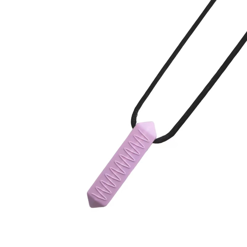 Silicone Chew Necklace Durable Teething Pendant for Kids & Adults Soothes Gums & Promotes Orals Development Present Gift