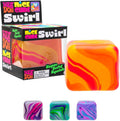 Nice Cube Swirl- Squishy Colourful Stress Toy, Soft & Stretchy Fidget for Sensory Play, Swirled Ice Cube-Inspired Design, Stress Relief for Kids & Adults, Fun Collectible, Assorted Colours