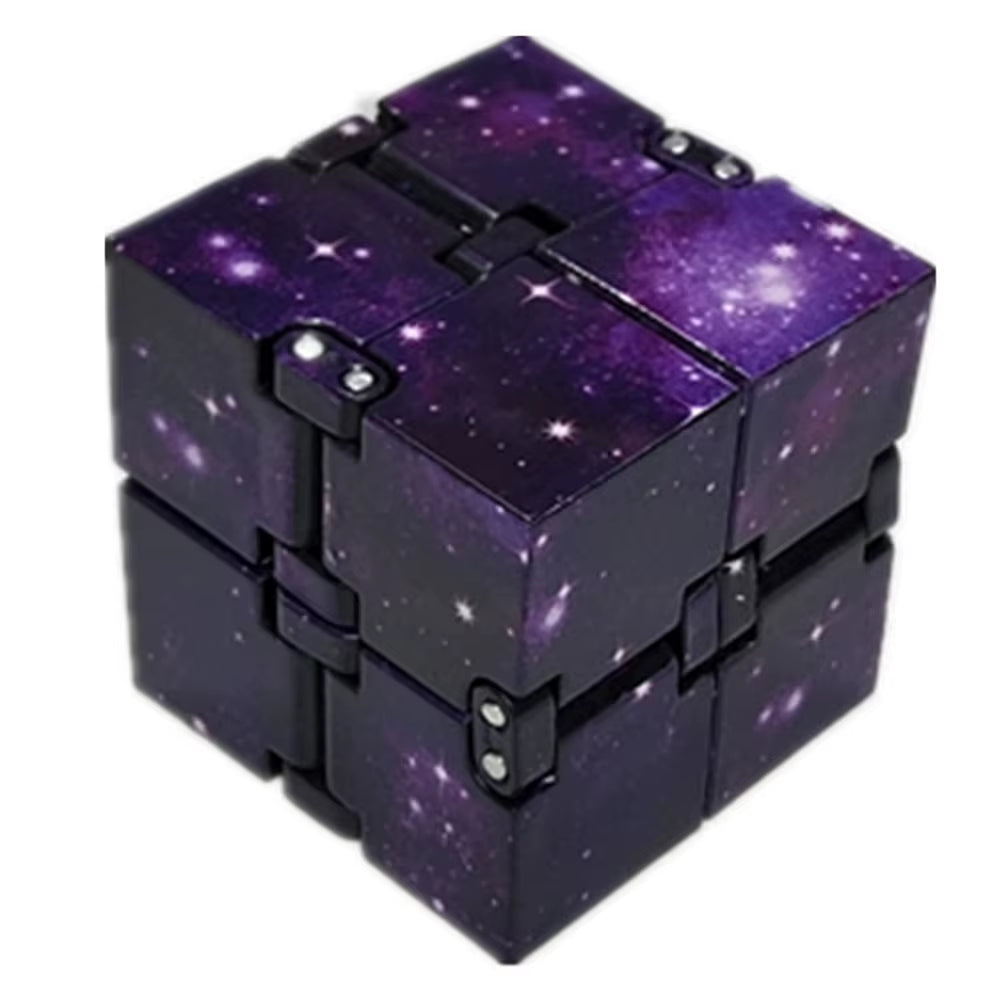 Galaxy Space Infinity Cube Fidget Cube Toy Magic Puzzle Flip Cube Fidget Finger Toys Anxiety Relief for Adults Kids ADHD Stress