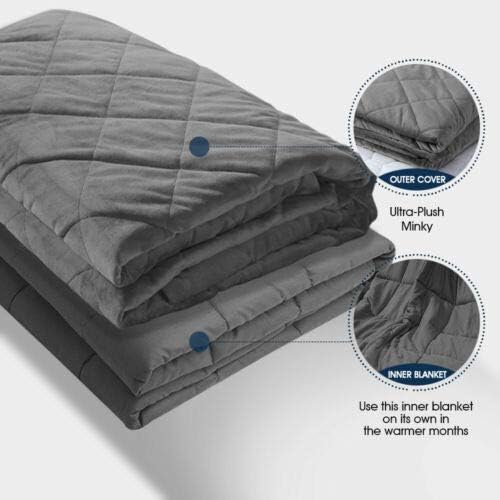Weighted Blanket  9Kg Anti Anxiety Weighted Gravity Blanket Grey