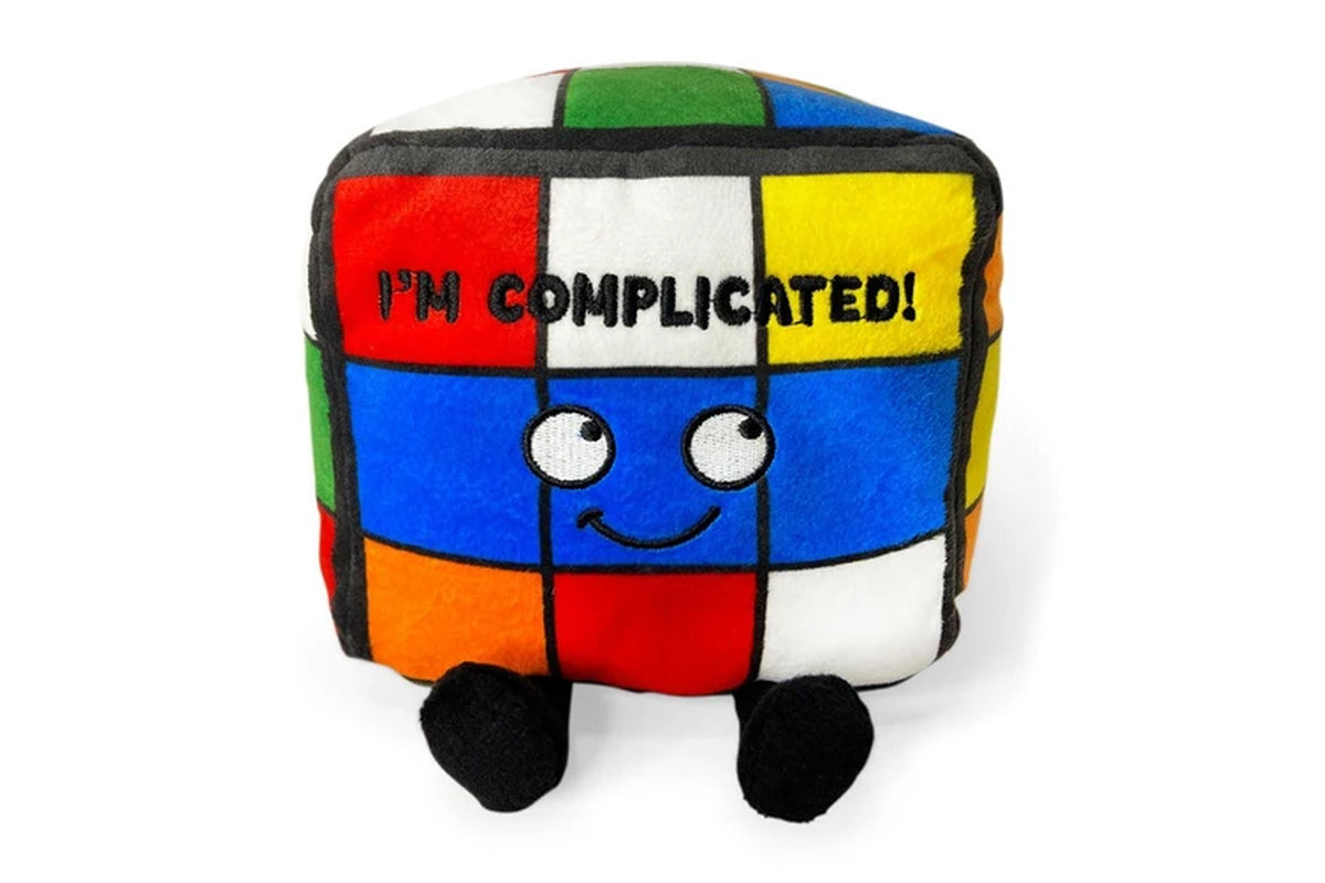I'M Complicated! Rubiks Cube Plush Stuffed Soft Cuddle Play Toy 15Cm