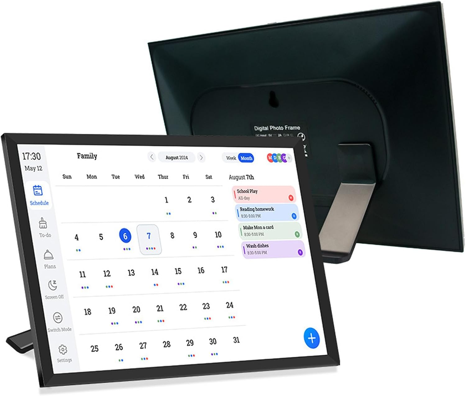 10.1 Inch Desk Planner Digital Calendar, Smart Touchscreen Interactive Display and Chore Chart