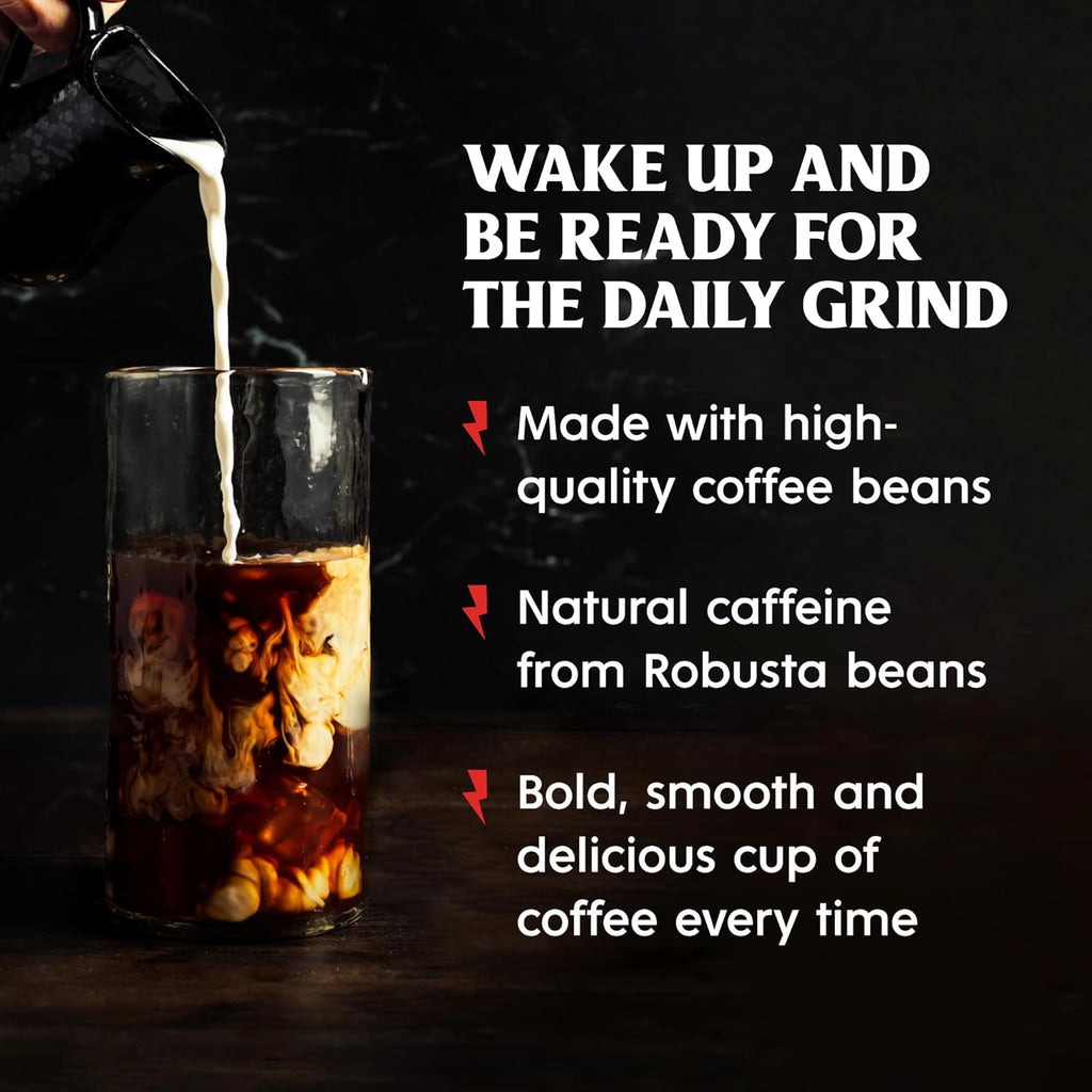 Death Wish Coffee the World'S Strongest Ground Coffee Beans Fair Trade and Organic 16 Ounce Bag