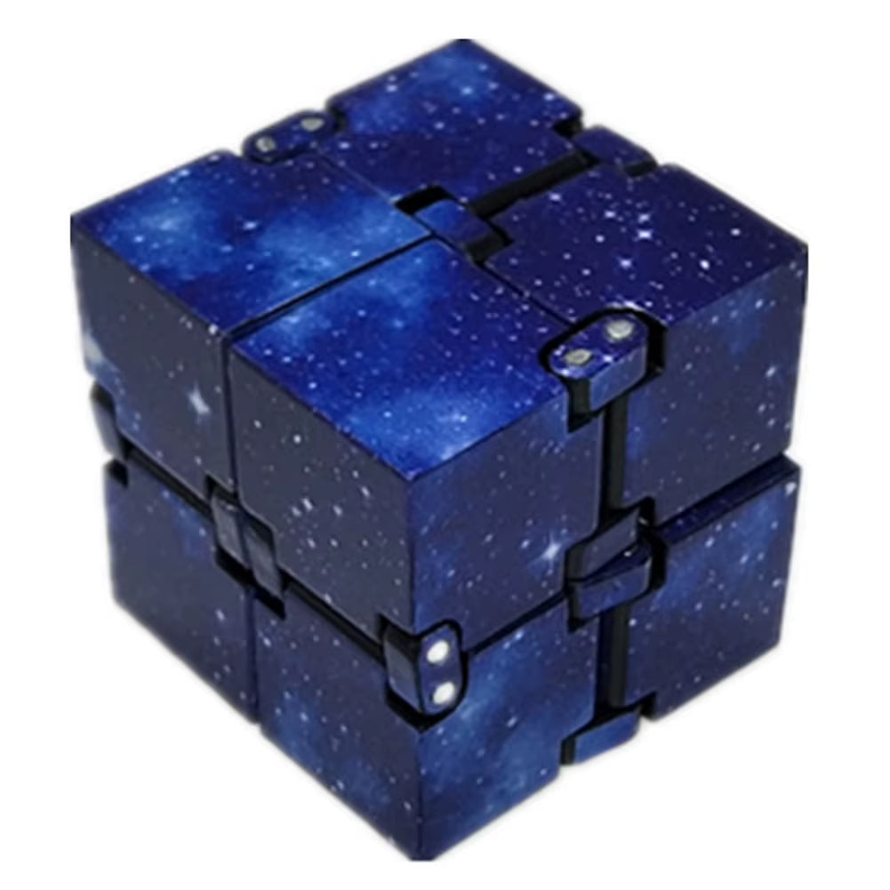 Galaxy Space Infinity Cube Fidget Cube Toy Magic Puzzle Flip Cube Fidget Finger Toys Anxiety Relief for Adults Kids ADHD Stress