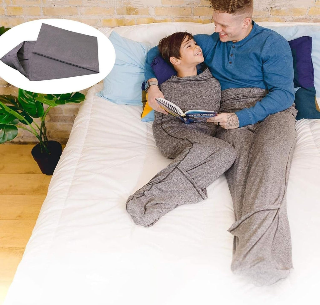 Compression Sleep Sack, Ultra-Light Wearable Blanket for Enhanced Comfort, Stress & Anxiety Relief, Lightweight Gravity Blanket for Adults (Medium)