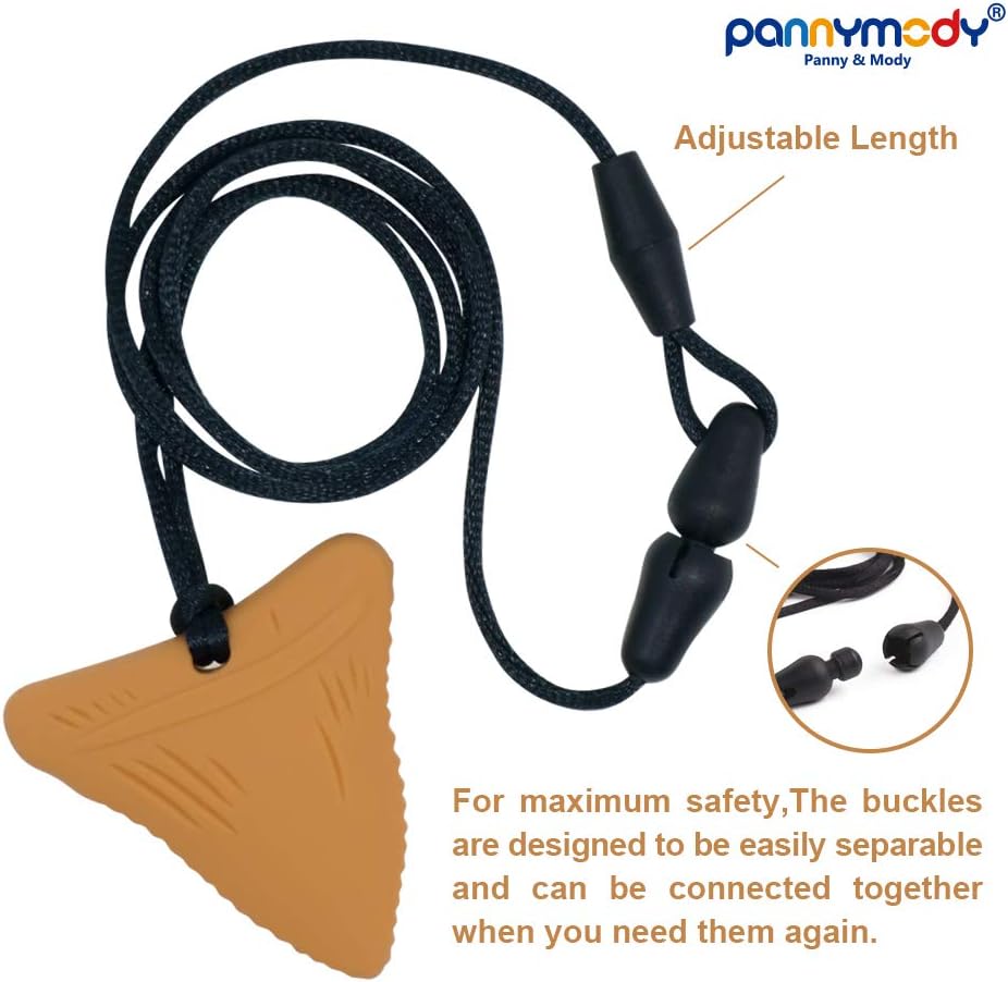 Sensory Chew Necklaces, Silicone Pendant sharks tooth