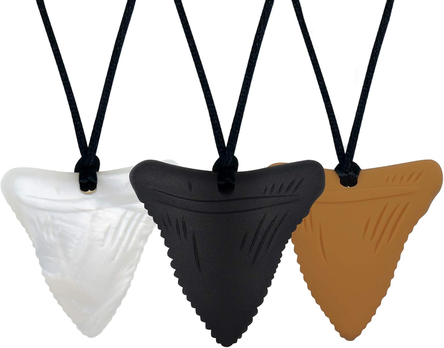 Sensory Chew Necklaces, Silicone Pendant sharks tooth