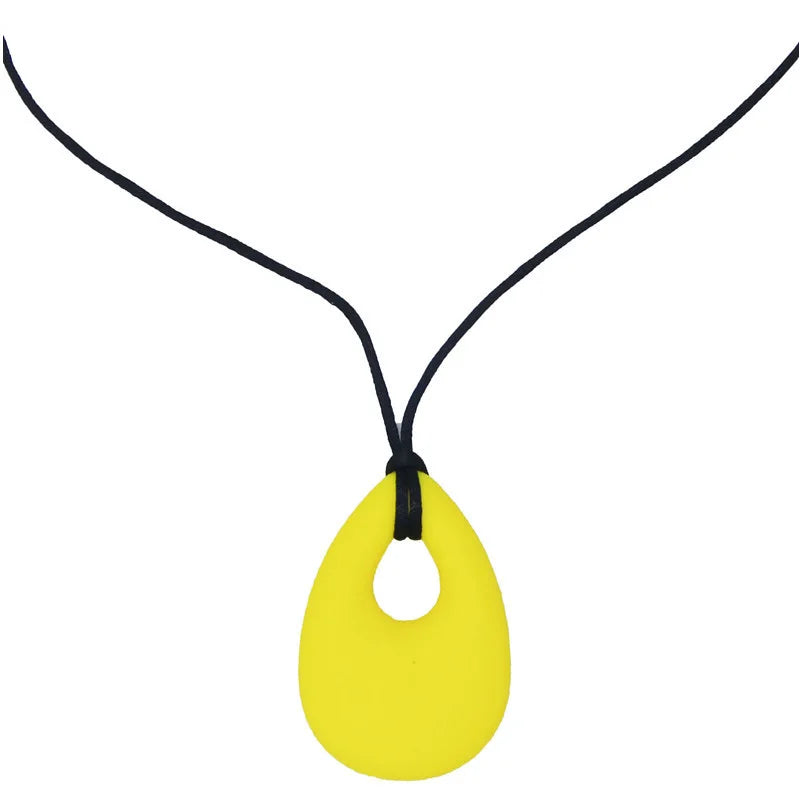 Silicone Chew Pendant Sensory Teether Necklace Kids Silicone Chewy Toys Bite and Chew Baby Care BPA Free Beads