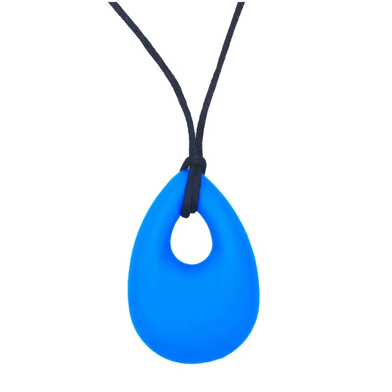 Silicone Chew Pendant Sensory Teether Necklace Kids Silicone Chewy Toys Bite and Chew Baby Care BPA Free Beads