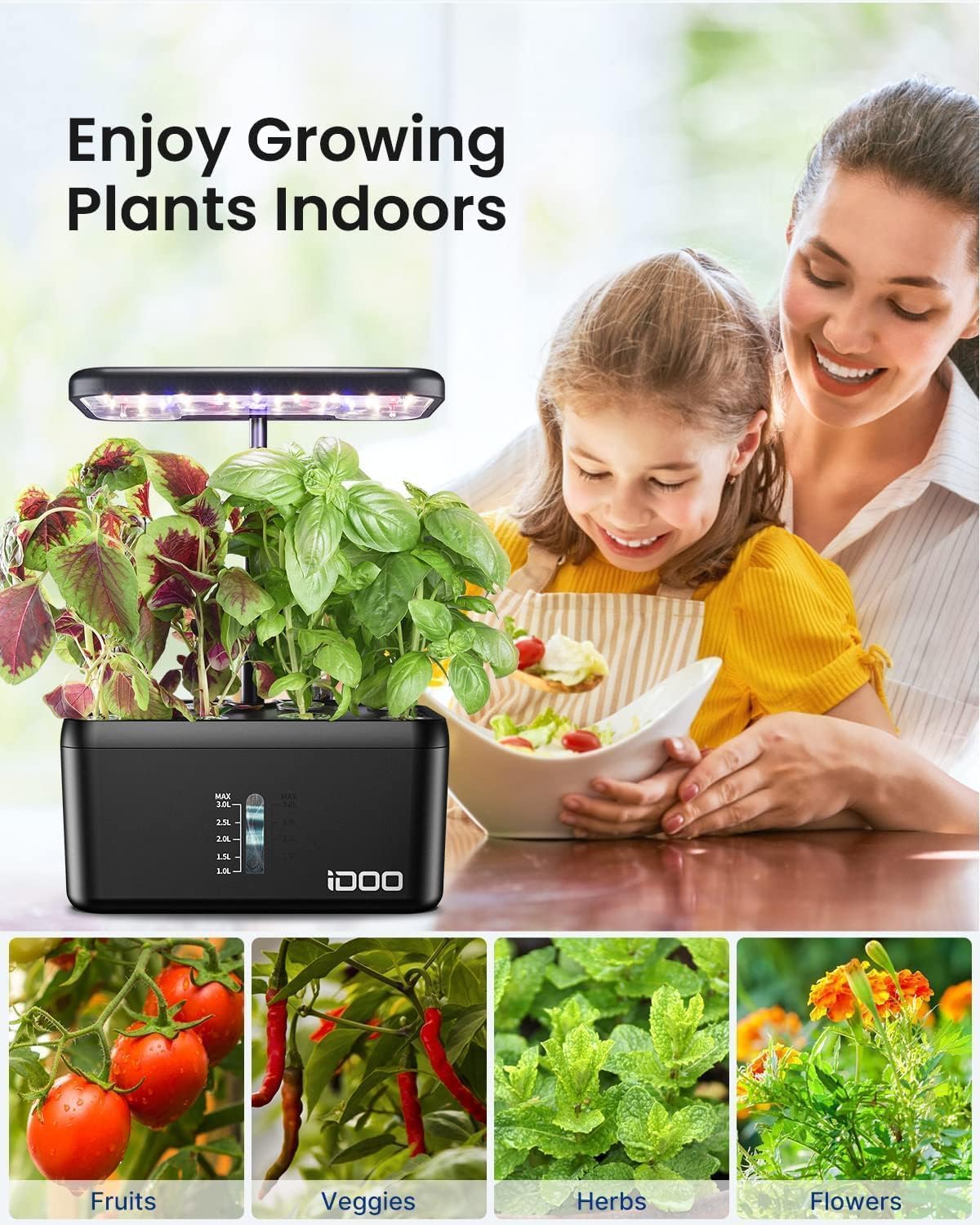 Grow Fresh Herbs at Home with the  Hydroponics System! 🌱✨ 8 Pods, Smart LED Light, and Easy Timer for Your Indoor Garden! #Hydroponics #IndoorGardening