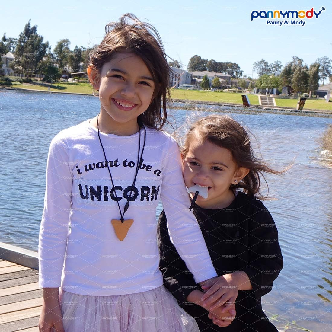 Sensory Chew Necklaces, Silicone Pendant sharks tooth