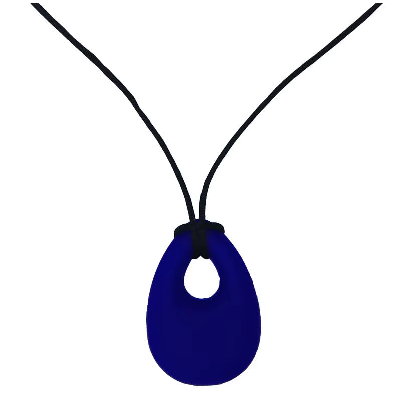 Silicone Chew Pendant Sensory Teether Necklace Kids Silicone Chewy Toys Bite and Chew Baby Care BPA Free Beads