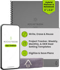 Fusion Smart Reusable Notebook - Calendar, To-Do Lists, and Note Template Pages with 1 Pilot Frixion Pen and 1 Microfiber Cloth Included - Deep Space Gray Cover, Executive Size (6" X 8.8")