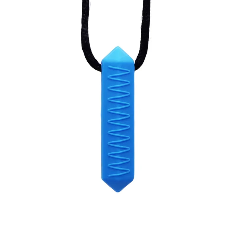 Silicone Chew Necklace Durable Teething Pendant for Kids & Adults Soothes Gums & Promotes Orals Development Present Gift