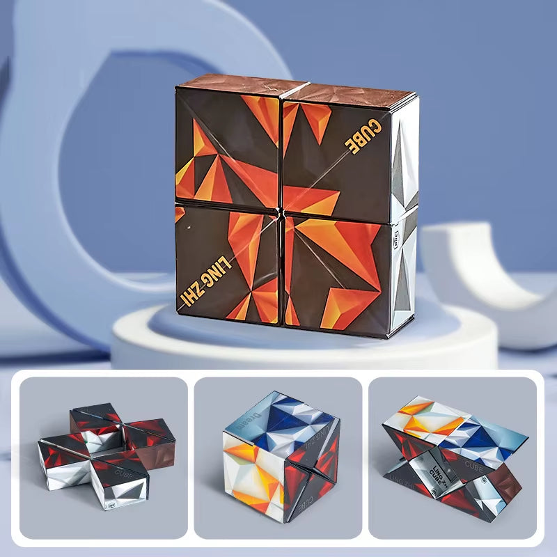 Shape Shifting Box Geometric Changeable Magnetic Magic Cube 3D Decompression Hand Flip Puzzle Kids Reliever Fidget Toy