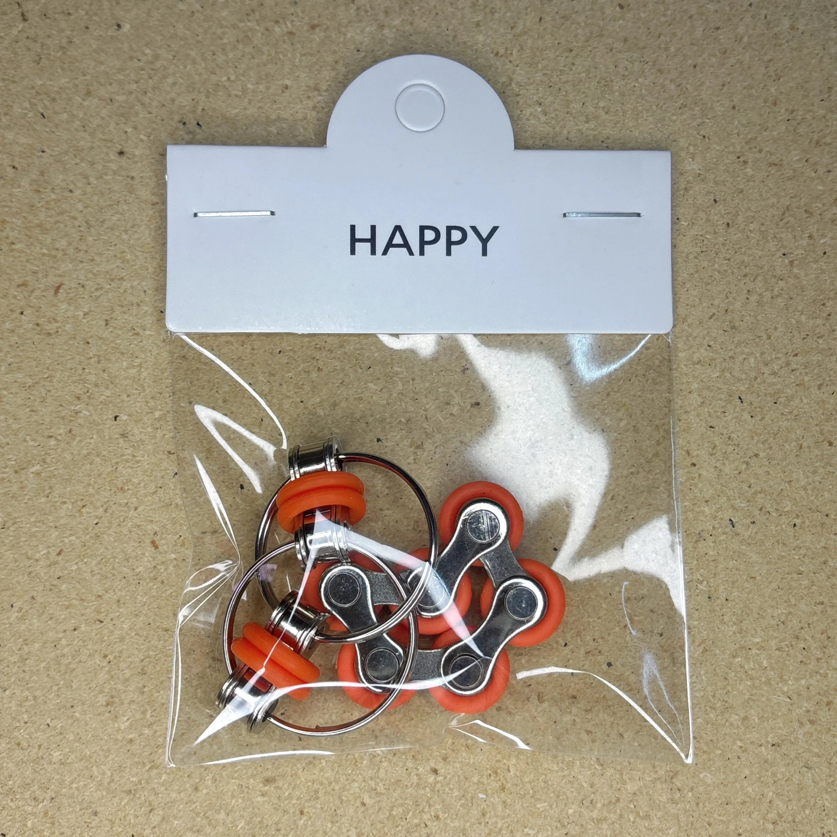 Bike Chain Fidget Toys Set - Six Roller Chain & Key Flippy Chain Novelty Stress Relief Toys for Pressure Relief Autism ADHD ADD