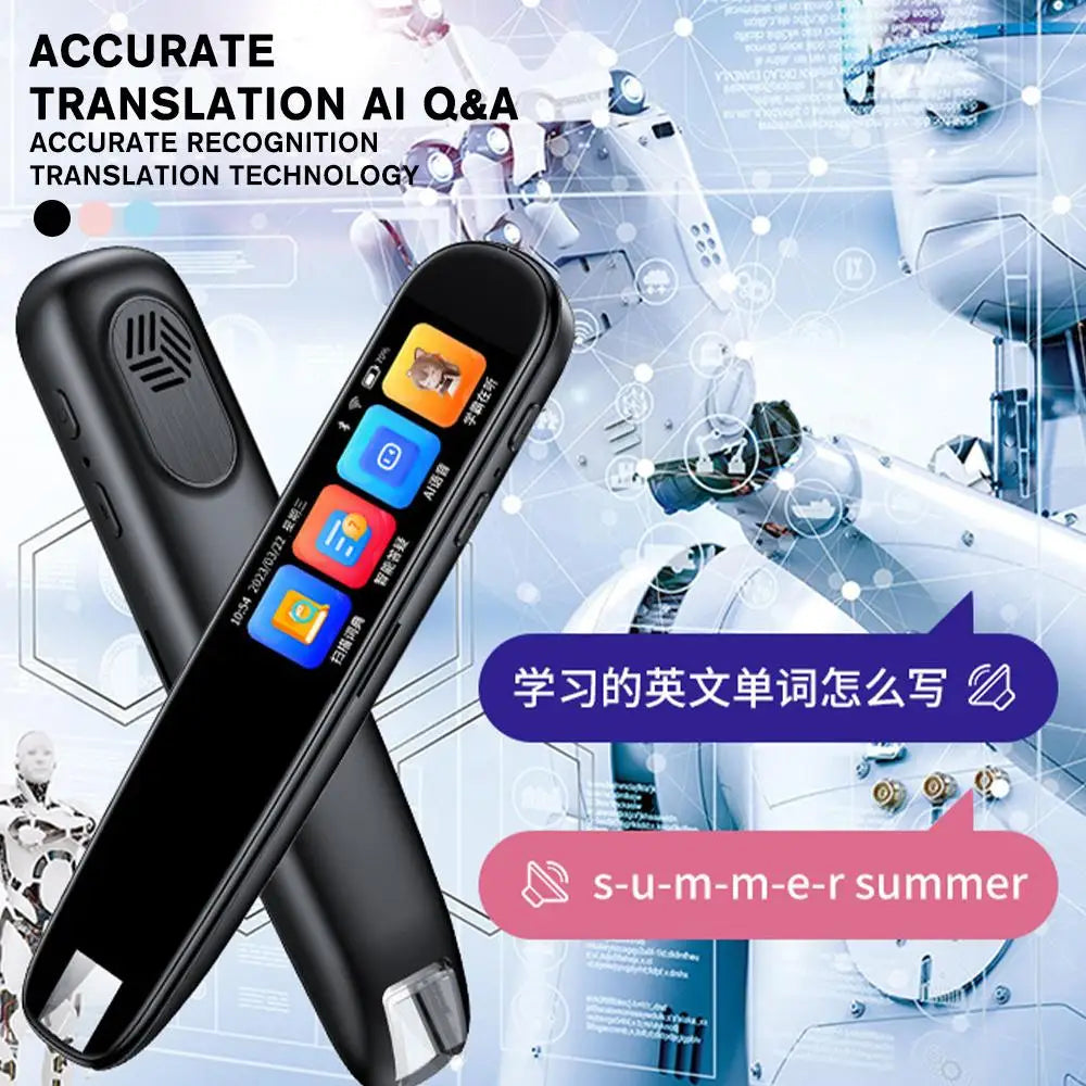 Translation Text  to speech, phonetic support Pen for Teacher Student Dictionary English Intelligent Scanning Point Reading 123 Languages Translator Pen