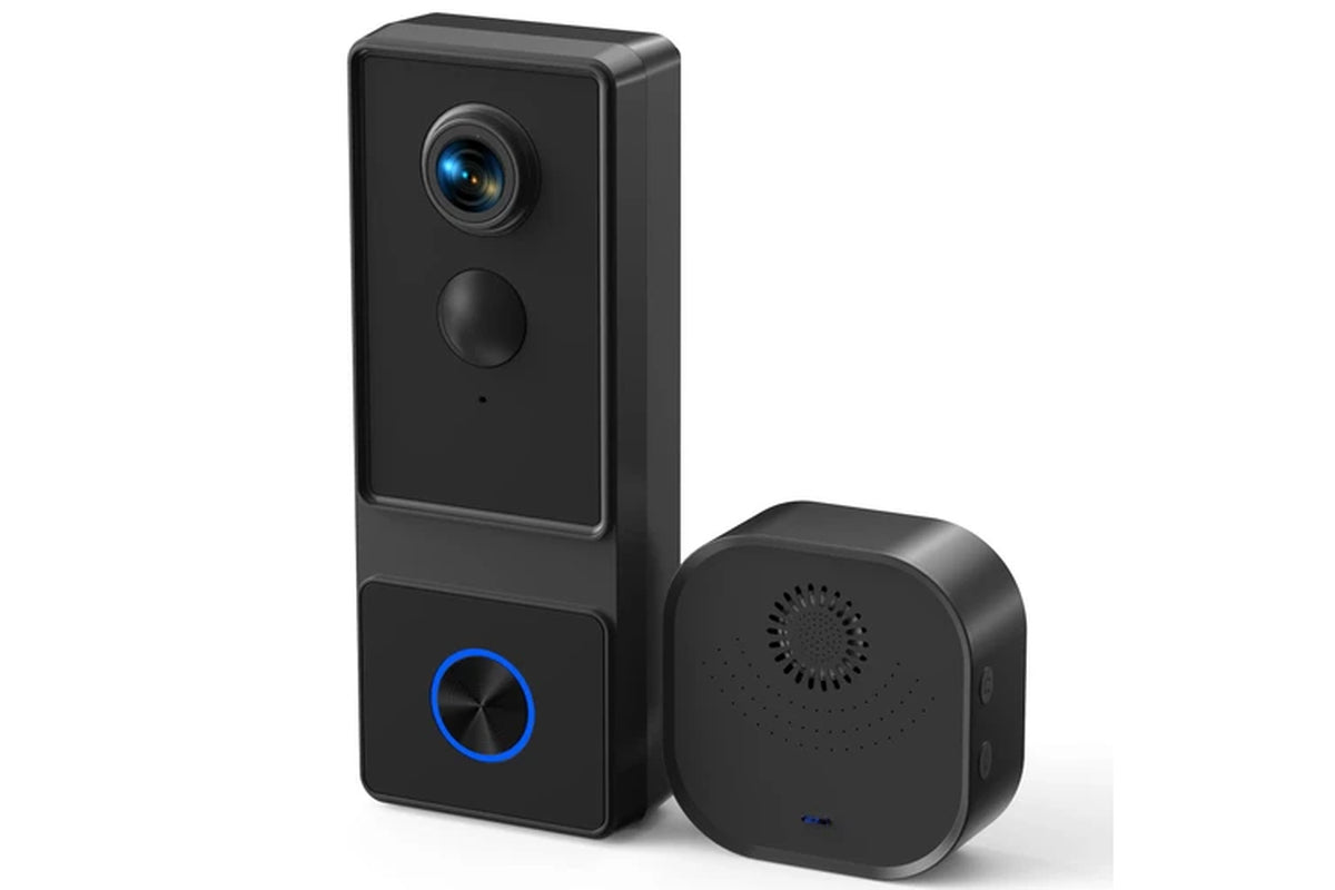 Smart Video Doorbell, 1080P HD Wireless Doorbell Camera, Black