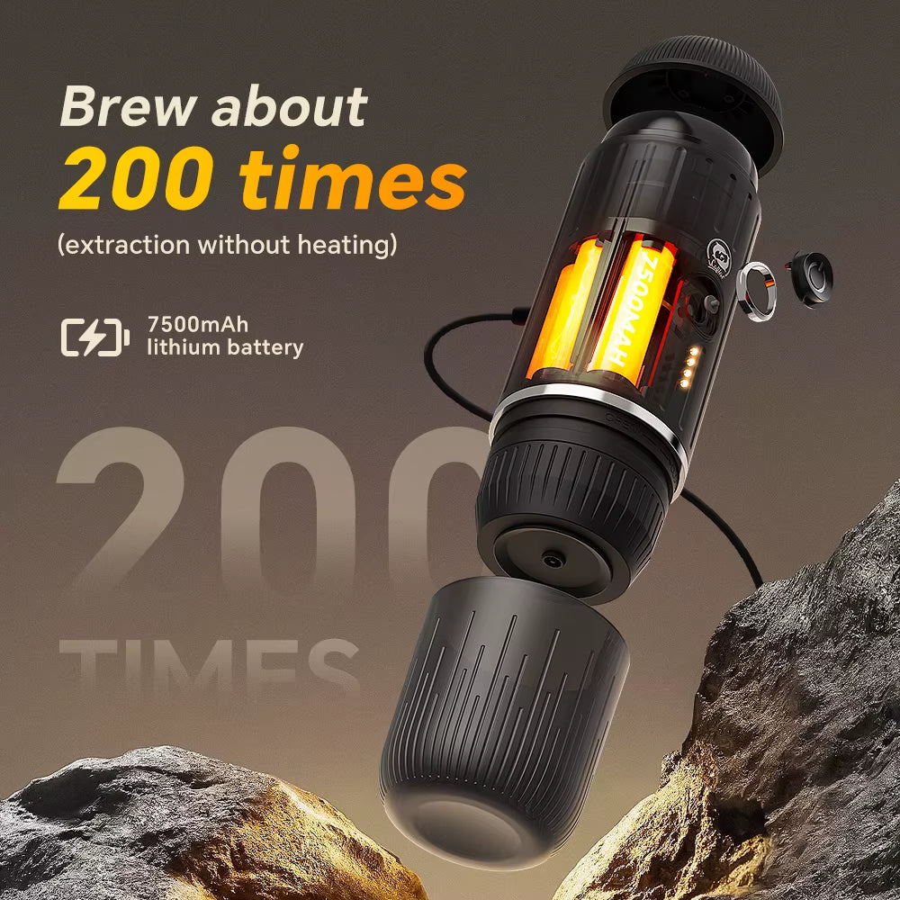 Portable Espresso Machine Coffee Maker Compatible with Nespresso Capsule Ground Coffee for Car Travel Camping 