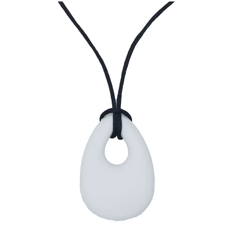 Silicone Chew Pendant Sensory Teether Necklace Kids Silicone Chewy Toys Bite and Chew Baby Care BPA Free Beads