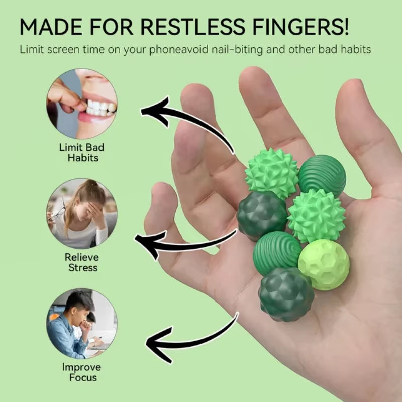 New Stress-Relief Magnetic Ball Toy Durable Rubber Fidget Spinner Toy Multicolor Novelty Relax Gadget for Adults Youngsters 2025