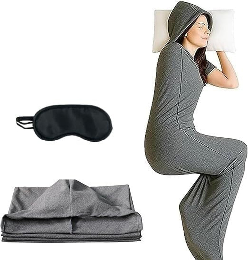 Compression Sleep Sack, Ultra-Light Wearable Blanket for Enhanced Comfort, Stress & Anxiety Relief, Lightweight Gravity Blanket for Adults (Medium)