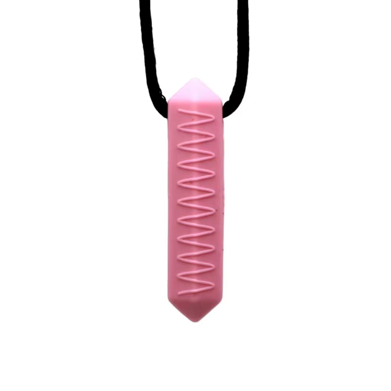 Silicone Chew Necklace Durable Teething Pendant for Kids & Adults Soothes Gums & Promotes Orals Development Present Gift