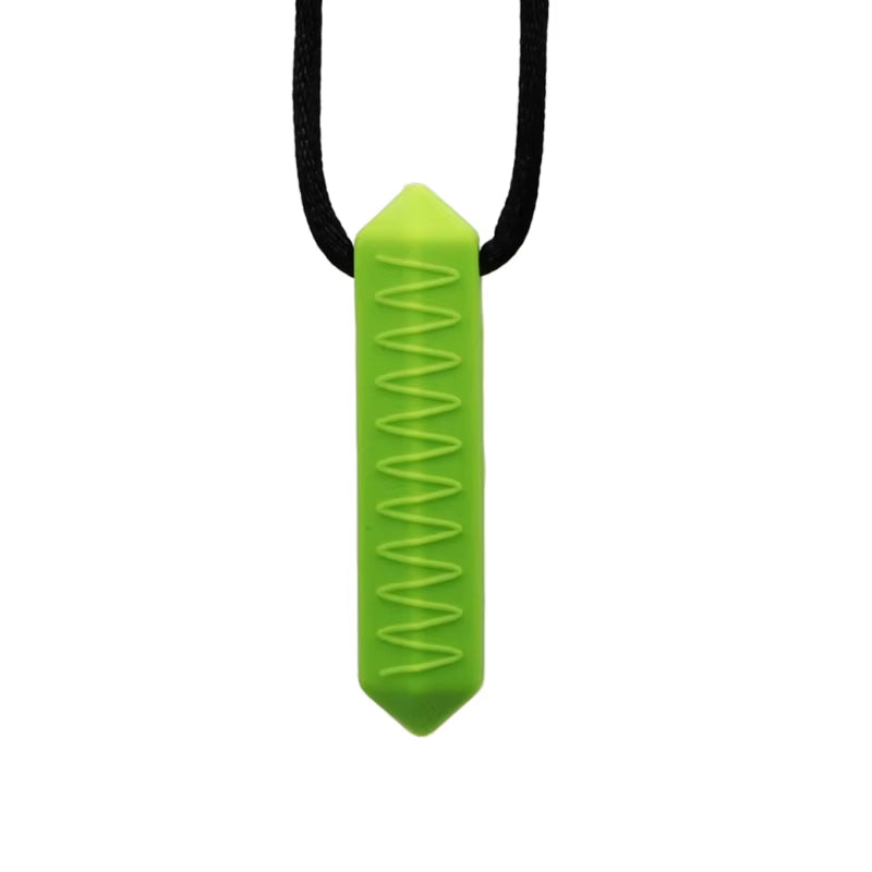 Silicone Chew Necklace Durable Teething Pendant for Kids & Adults Soothes Gums & Promotes Orals Development Present Gift