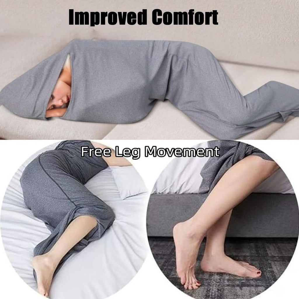 Compression Sleep Sack, Ultra-Light Wearable Blanket for Enhanced Comfort, Stress & Anxiety Relief, Lightweight Gravity Blanket for Adults (Medium)