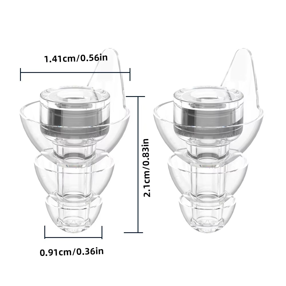 Reusable High Fidelity Ear Plugs Concert for Music-Concert Festivals, Drummers, DJS Musicians Earplugs for Noise Cancelling