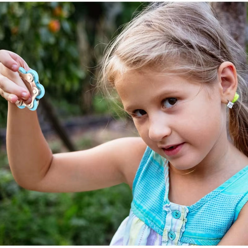 Bike Chain Fidget Toys Set - Six Roller Chain & Key Flippy Chain Novelty Stress Relief Toys for Pressure Relief Autism ADHD ADD