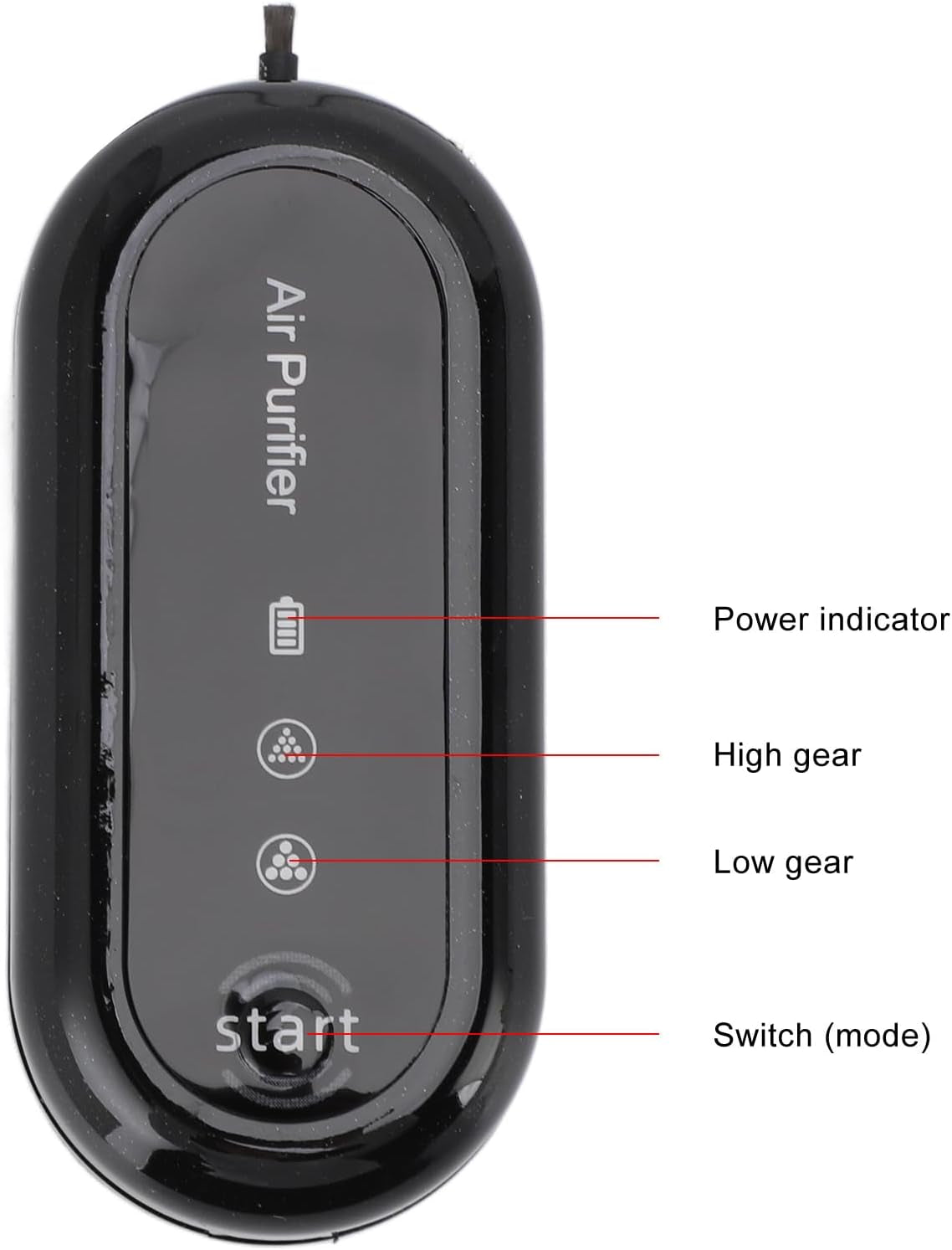 Personal Air Purifier, Portable Negative Ion Air Generator Necklace with 2 Modes, Wearable Silent Air Purifier Rechargeable for Outdoor Travel Sports Home Party